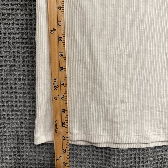 J.Crew Ivory Vintage rib shrunken T-shirt with contrast stitch M - Picture 3 of 5